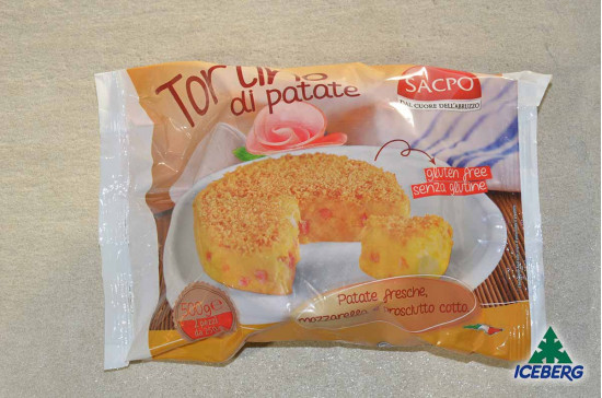TORTINO PATATE PROS/MOZZ S/GLUTINE 12X500GRSG